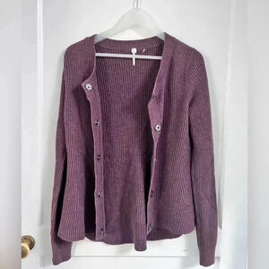 Margaret O’Leary Purple Button Up Cardigan